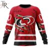 NHL Carolina Hurricanes Custom Name Number Jersey Halloween Sweatshirt