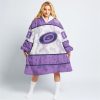 NHL Carolina Hurricanes Custom Name Number Lavender Fights Cancer Fleece Oodie