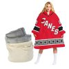 NHL Carolina Hurricanes Custom Name Number Retro Red Jersey Fleece Oodie