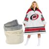 NHL Carolina Hurricanes Custom Name Number Retro White Classic Fleece Oodie