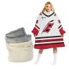 NHL Carolina Hurricanes Custom Name Number Retro White Jersey Fleece Oodie