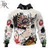 NHL Carolina Hurricanes Custom Name Number Zombie Halloween Pullover Hoodie