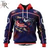NHL Columbus Blue Jackets Custom Name Number Jersey Halloween Pullover Hoodie