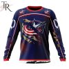 NHL Columbus Blue Jackets Custom Name Number Jersey Halloween Sweatshirt