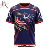 NHL Columbus Blue Jackets Custom Name Number Jersey Halloween T-Shirt