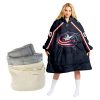 NHL Columbus Blue Jackets Custom Name Number Navy Fleece Oodie