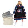 NHL Columbus Blue Jackets Custom Name Number Reverse Retro Fleece Oodie