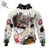 NHL Columbus Blue Jackets Custom Name Number Zombie Halloween Pullover Hoodie