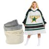 NHL Dallas Stars Custom Name Number Retro White Concepts Fleece Oodie