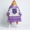 NHL Los Angeles Kings Custom Name Number Lavender Fights Cancer Fleece Oodie