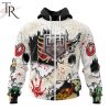 NHL Los Angeles Kings Custom Name Number Zombie Halloween Zip Up Hoodie