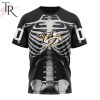 NHL Nashville Predators Custom Name Number Skeleton Halloween T-Shirt