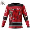 NHL New Jersey Devils Custom Name Number Jersey Halloween Sweatshirt