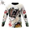 NHL New Jersey Devils Custom Name Number Zombie Halloween Sweatshirt
