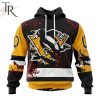 NHL Pittsburgh Penguins Custom Name Number Jersey Halloween Pullover Hoodie