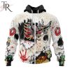 NHL Pittsburgh Penguins Custom Name Number Zombie Halloween Zip Up Hoodie