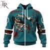NHL San Jose Sharks Custom Name Number Jersey Halloween Zip Up Hoodie