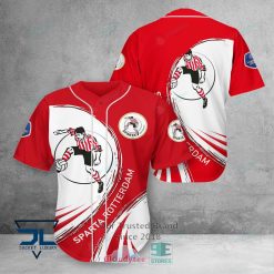 Sparta Rotterdam White Red Baseball Jersey