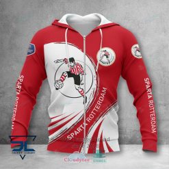 Sparta Rotterdam White Red Zip Up Hoodie