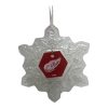 NHL Detroit Red Wings Silver Snowflake Ornament