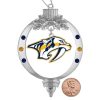 NHL Nashville Predators Mev Silv Retro Logo Custom Shaped Ornament