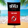 NHL New Jersey Devils Custom Name Jersey Beach Towel