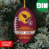 NFL Arizona Cardinals Custom Name EST 1898 Custom Shaped Ornament