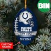 NFL Indianapolis Colts Custom Name EST 1953 Custom Shaped Ornament