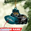 NFL Jacksonville Jaguars Custom Name Rugby Ball Helmet Custom Shaped Ornament