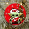 NFL Kansas City Chiefs Baby Yoda Round Ornament