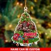 NFL Kansas City Chiefs Custom Name Mascot Christmas Tree Shaped Ornament