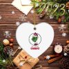 NFL Kansas City Chiefs White Heart Shaped Ornament