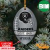 NFL Las Vegas Raiders Custom Name EST 1960 Custom Shaped Ornament