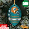 NFL Miami Dolphins Custom Name EST 1966 Custom Shaped Ornament
