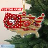 NFL San Francisco 49ers Custom Name Flag Map US Custom Shaped Ornament