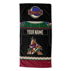 NHL Arizona Coyotes Custom Name Jersey Beach Towel