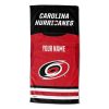 NHL Carolina Hurricanes Custom Name Jersey Beach Towel