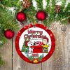 NHL Carolina Hurricanes Snoopy Christmas Round Ornament
