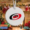 NHL Carolina Hurricanes White Round Ornament