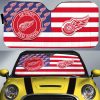 NHL Detroit Red Wings US Flag Style Car Sunshade