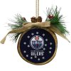 NHL Edmonton Oilers Glitter Wood Stump Custom Shaped Ornament