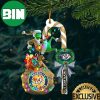 NHL Nashville Predators Custom Name Grinch Candy Cane Custom Shaped Ornament