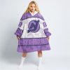 NHL New Jersey Devils Custom Name Number Lavender Fights Cancer Fleece Oodie