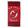 NHL New Jersey Devils Striped Beach Towel