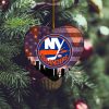 NHL New York Islanders American Sport Teams Heart Shaped Ornament