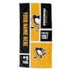 NHL Pittsburgh Penguins Custom Name Colorblock Beach Towel