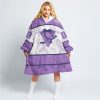 NHL Pittsburgh Penguins Custom Name Number Lavender Fights Cancer Fleece Oodie