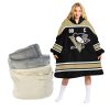 NHL Pittsburgh Penguins Custom Name Number Retro Classic Black Fleece Oodie