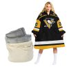 NHL Pittsburgh Penguins Custom Name Number Yellow Retro Gradient Fleece Oodie