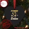 NHL Pittsburgh Penguins Go Penguins Heart Shaped Ornament